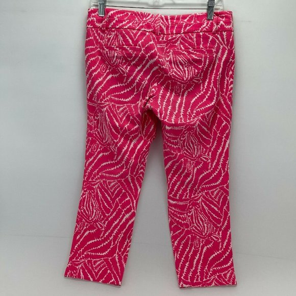 Lilly Pulitzer Cotton Blend Pink Zebra Print Fashion Short Pants Women's Size 6 - Picture 2 of 8